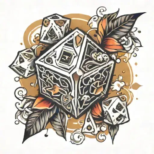 dice tattoo design idea