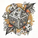 dice tattoo design idea