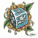dice tattoo design idea
