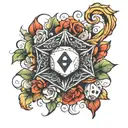 dice tattoo design idea