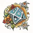 dice tattoo design idea