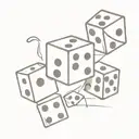 dice tattoo design idea