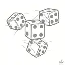 dice tattoo design idea