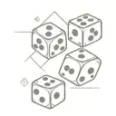 dice tattoo design idea