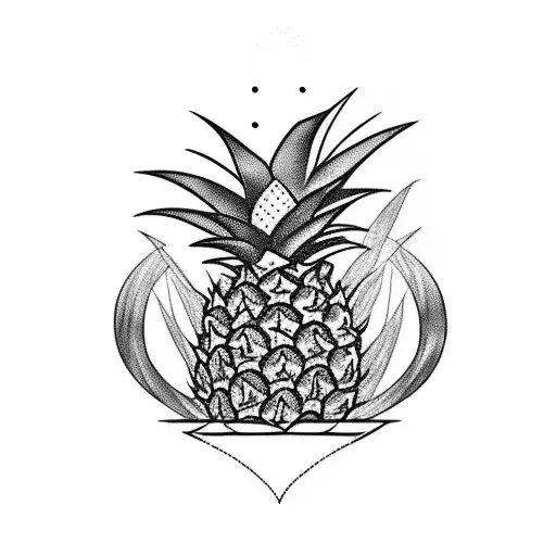 Pineapple tattoo design idea