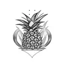 Pineapple tattoo design idea