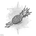 Pineapple tattoo design idea