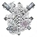 crossword puzzle tattoo design idea