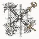 crossword puzzle tattoo design idea