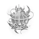 bird cage tattoo design idea