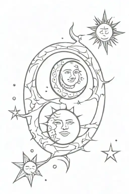  sun and moon tattoos based on their position on January 14, 2019? tattoo design idea