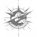 treasure planet solar surfing  tattoo design idea