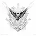 coopers hawk tattoo design idea