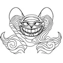 Cheshire cat tattoo design idea