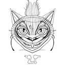 Cheshire cat tattoo design idea