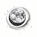 Moon tattoo design idea