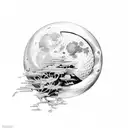 Moon tattoo design idea