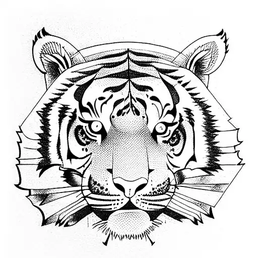 Tiger tattoo design idea