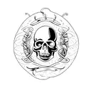 memento mori comedy tattoo design idea