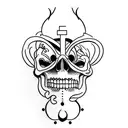 memento mori comedy tattoo design idea