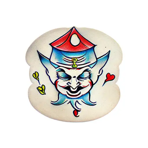 jester juggling  tattoo design idea