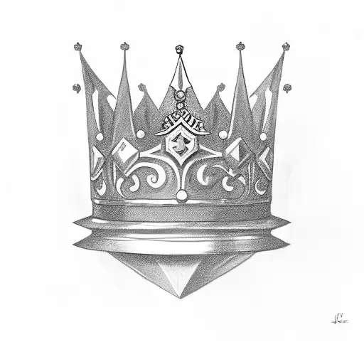 "Josiah" with a crown hanging off of the "H" tattoo design idea