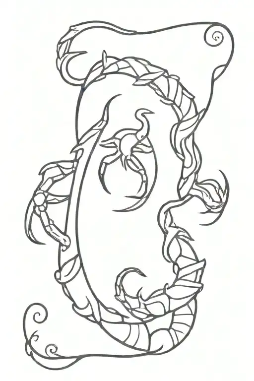 cancer and scorpio tattoo design idea