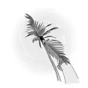 Palm Tree fading downwards tattoo design idea