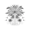 Palm Tree fading downwards tattoo design idea
