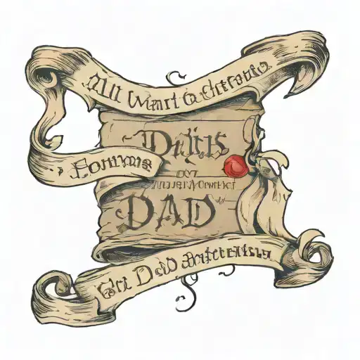 weathered handwritten letter that has 'all i want for christmas is dad to stop hurting me' written on it tattoo design idea