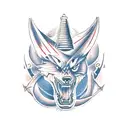 clipper ship with figurehead include wolf head and dragon head tattoo design idea