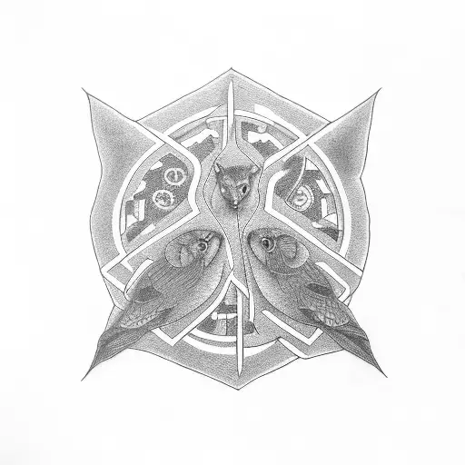 Symbolic representation of family unity tattoo design idea