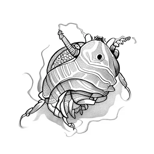 hermit crab tattoo design idea