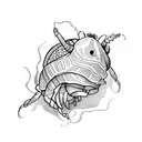 hermit crab tattoo design idea