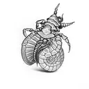 hermit crab tattoo design idea