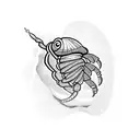 hermit crab tattoo design idea