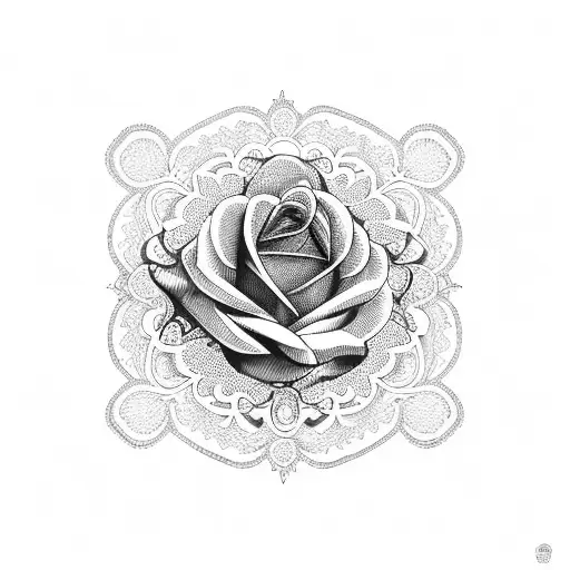 Rose Tattoo Vector Stock Illustrations, Cliparts and Royalty Free Rose  Tattoo Vector Vectors