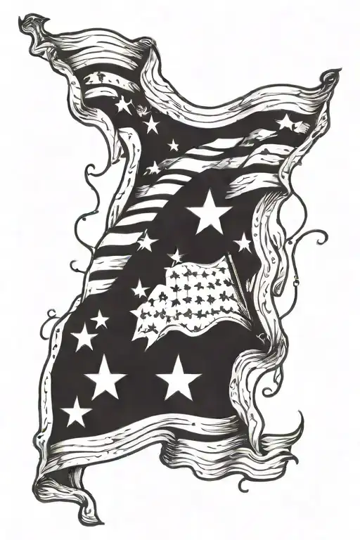 betsy ross flag distressed usa flag tattoo design idea