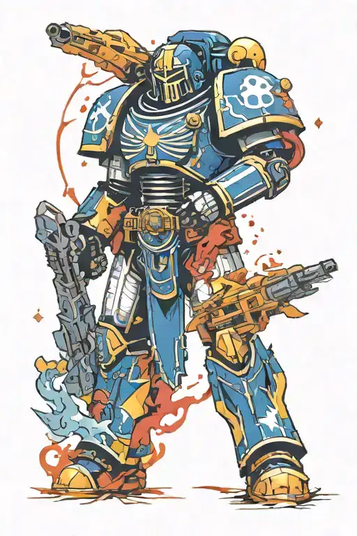 warhammer 40k space marine tattoo design idea