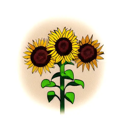 sunflower inside dark room tattoo design idea