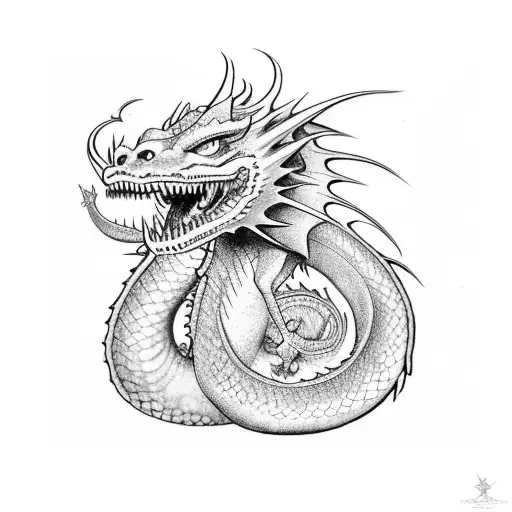 dragon with bible verse you reap what you sow tattoo design idea