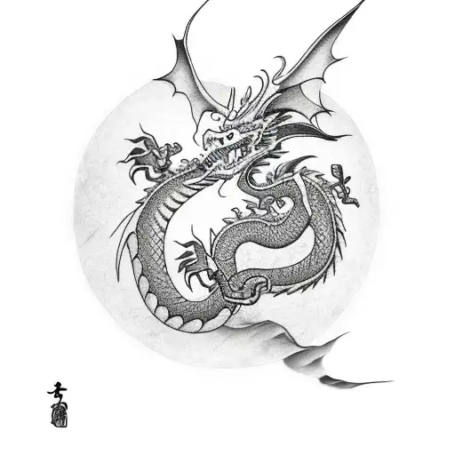 dragon with bible verse reap what you sow tattoo design idea