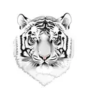 Tiger surfing tattoo design idea
