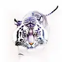 Tiger surfing tattoo design idea