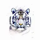 Tiger surfing tattoo design idea