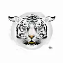 Tiger surfing tattoo design idea