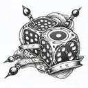 life is a gamble im rolling that dice tattoo design idea
