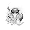 sonne und flügel tattoo design idea