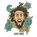 Love yourz j cole tattoo design idea