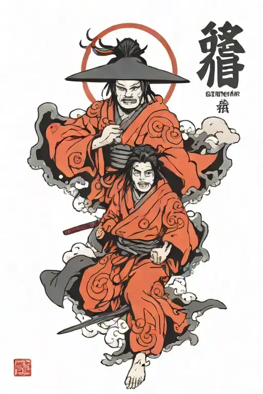 itachi susano and mangekyo sharingan shaped tattoo design idea